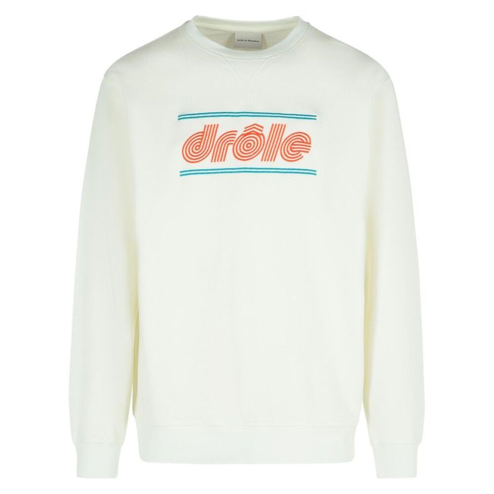 Drole De Monsieur 'Tennis' White Cotton Sweatshirt Men